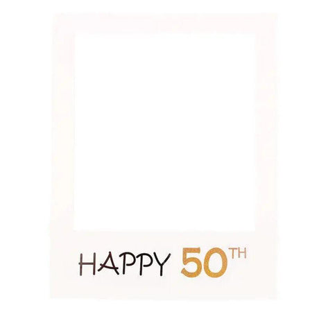 1Th 18Th-60Th Photo Booth Props Picture Frame Wedding Birthday Party Decoration - Happy 50TH