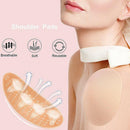 2Pcs Soft Anti-Slip Invisible Shoulder Pads Naturally Increased Silicone /Sponge - Black (Sponge)