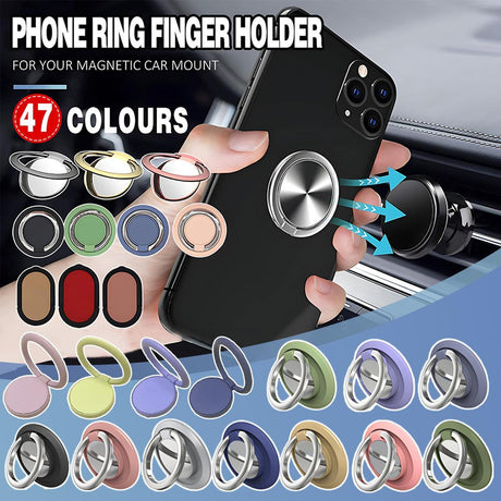 Iring Phone Ring Finger Holder Stand Car Mount Hook For Iphone Ipad Mobile Grip - A11-Matcha Green