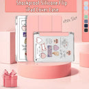 Shockproof Silicone iPad 2017 Case with Pencil Slot and Smart Cover – 6 Colour Options - Pink