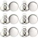 8X Button Pins For Jeans Pants No Sew Instant Adjustable Jean Button Replacement - 6sets Silver Button Pins