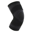 3D Weaving Knee Brace Breathable Sleeve Support Running Jogging Joint Pain Leg Black - Black-XXL