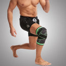 3D Weaving Knee Brace Breathable Sleeve Support Running Jogging Joint Pain Leg Black - Black-XXXL