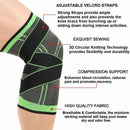 3D Weaving Knee Brace Breathable Sleeve Support Running Jogging Joint Pain Leg Black - Black-XXXL