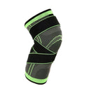 3D Weaving Knee Brace Breathable Sleeve Support Running Jogging Joint Pain Leg Green - Green-L