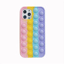 Rainbow Pop Fidget Toys Push It Bubble Phone Case For iPhone 7 8 Plus X XR 11 12 Pro Max - iPhone 12ProMAX