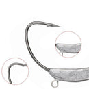 Weedless Jighead Hook Swimbait Worm Fishing Lure Wide Gap Single Barbed Spinner - 1/0#