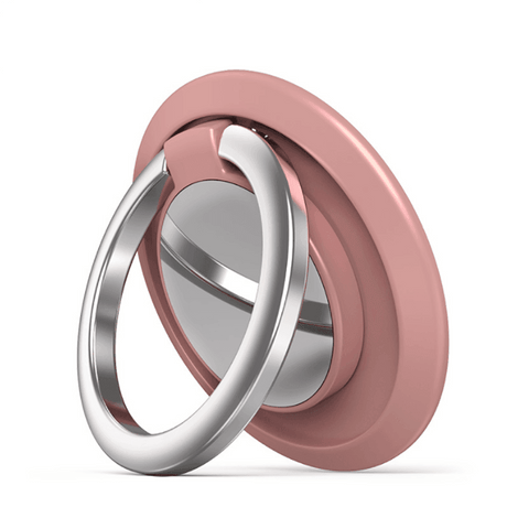 Iring Phone Ring Finger Holder Stand Car Mount Hook For Iphone Ipad Mobile Grip - A15-Rose Gold