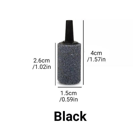 10Pcs Air Stone Aerator Diffusers for Aquarium Oxygen Bubbles - Black