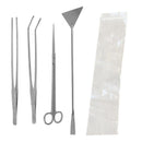 Stainless Steel Aquarium Tool Set Tweezers Scissors Spatula Kit 4 5 6PCS - 4PCS Tool + Bag
