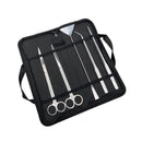 Stainless Steel Aquarium Tool Set Tweezers Scissors Spatula Kit 4 5 6PCS - 6PCS Tool + Bag