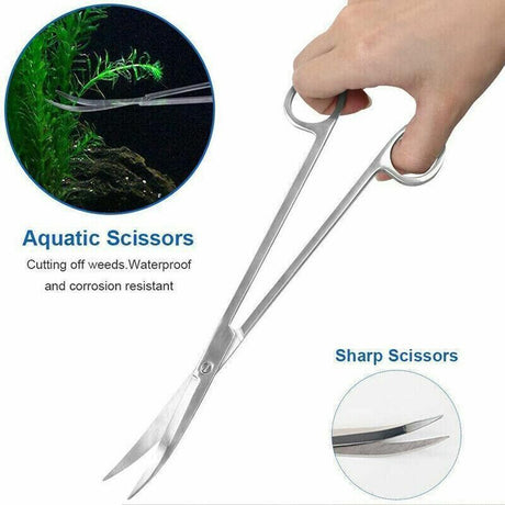 Stainless Steel Aquarium Tool Set Tweezers Scissors Spatula Kit 4 5 6PCS - 6PCS Tool + Bag