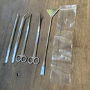 Stainless Steel Aquarium Tool Set Tweezers Scissors Spatula Kit 4 5 6PCS - 6PCS Tool + Bag