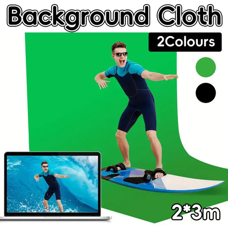 Professional Photography Background Cloth Wrinkle Resistant Durable Green/Black - Green