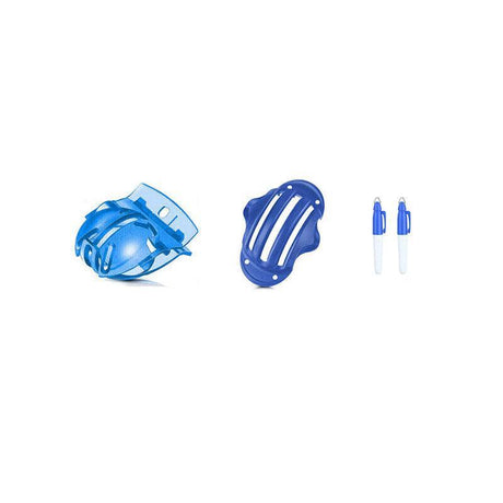 Sports Alignment Golf Ball Marker 3 Line Tool Drawing Liner Set Stencil Au Stock - Blue