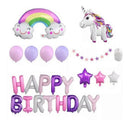 45-50 Pcs Happy Birthday 3D Unicorn Decoration Balloons Diy Decor Party Set - 07