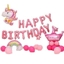 45-50 Pcs Happy Birthday 3D Unicorn Decoration Balloons Diy Decor Party Set - 07