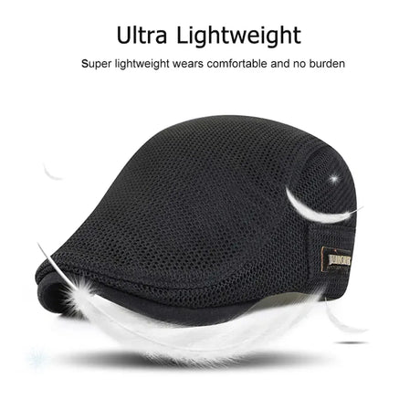 Summer Mesh Beret Cap Lightweight Breathable Thin Sunshade Hat Outdoor Style