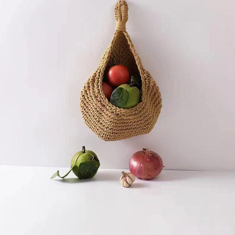 Hanging Wall Organizer Vegetable Fruit Basket Kitchen Storage Pouch Bag Diy 6Size - M
