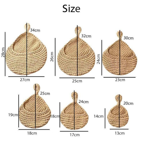 Hanging Wall Organizer Vegetable Fruit Basket Kitchen Storage Pouch Bag Diy 6Size - XXL