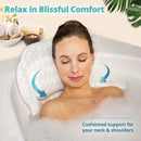 3D Breathable Mesh Bathtub Pillow Non Slip For Bathroom Spa Neck Back Support