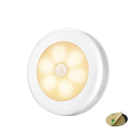 Led Motion Sensor Night Light Indoor Outdoor Battery Operated Stairs Hallway - 1PC White Warm