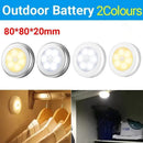 Led Motion Sensor Night Light Indoor Outdoor Battery Operated Stairs Hallway - 1PC White Warm