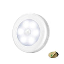 Led Motion Sensor Night Light Indoor Outdoor Battery Operated Stairs Hallway - 1PC White White