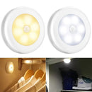 Led Motion Sensor Night Light Indoor Outdoor Battery Operated Stairs Hallway - 1PC White White
