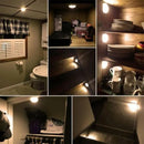 Led Motion Sensor Night Light Indoor Outdoor Battery Operated Stairs Hallway - 1PC White White