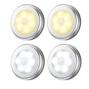 Led Motion Sensor Night Light Indoor Outdoor Battery Operated Stairs Hallway - 1PC White White