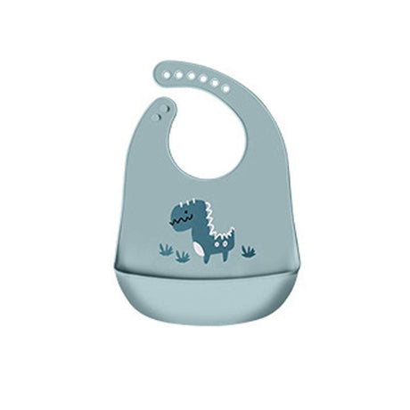 Silicone Waterproof Feeding Bib Apron with Pouch Easy to Clean Smock for Mealtime Use - Sheep