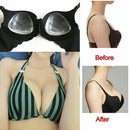 Triangle Push-Up Silicone Bra Inserts Breasts Pad Bikini Bra Cleavage Enhancers - Transparent-Small