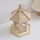 Wooden Bird Feeder Pavilion Style Birdhouse Weatherproof for Garden Outdoor