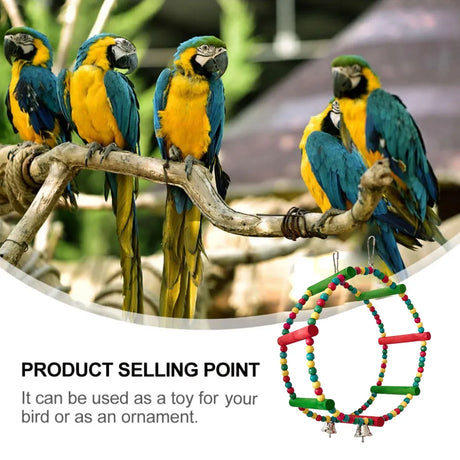 Parrot Swing Toy Bird Perch Stand for Birds Cage Toy Interactive Play Equipment