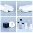 50/100/150ml Plastic Toner Lotion Bottles Refillable Travel Cosmetic Containers - White Lid + Transparent Bottle - 150ml