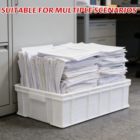 2PCS Rectangular Thickened Plastic Storage Box - White