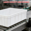 2PCS Rectangular Thickened Plastic Storage Box - White