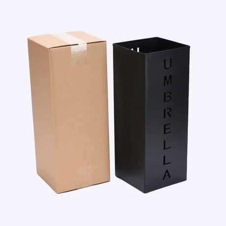 Umbrella Bucket Storage Cylinder Square Storing Umbrellas Home Office Organizer - White