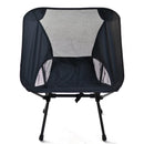 Outdoor Portable Lightweight Folding Camping Chair High Back Fishing Chair - Grey