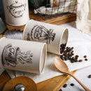 3PCS Bamboo Lid Sealed Storage Jar Coffee Sugar Tea Container for Home Use