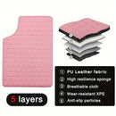 5Pcs Car Floor Mat Universal PVC Leather Carpet Vehicle Protective Floor Mat