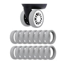 16PCS Silicone Luggage Wheels Cover Caster Shoes Wheel Protector for Luggage - Black