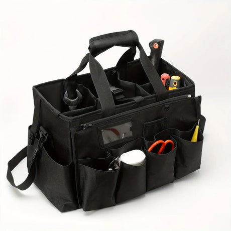Multi Function Large Capacity Cleaning Tool Storage Bag with Adjustable Strap