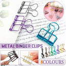 Solid Color Hollow Out Swallowtail Metal Binder Bookmark Clips Office Supplies - Bronze