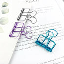 Solid Color Hollow Out Swallowtail Metal Binder Bookmark Clips Office Supplies - Bronze
