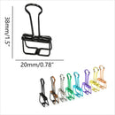 Solid Color Hollow Out Swallowtail Metal Binder Bookmark Clips Office Supplies - Rose Gold
