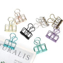 Solid Color Hollow Out Swallowtail Metal Binder Bookmark Clips Office Supplies - Silver