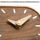 Quiet Running Solid Black Walnut Wood Desk Clock Small Table Clock Home Decor