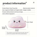 Cute Cartoon Clouds Plastic Tissue Box Desktop Drawer Organizer Storage Box